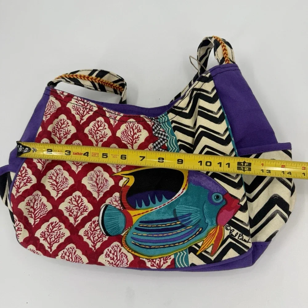 Paul Brent Coastal Paradise Tropical Fish Canvas Shoulder Bag Purse NWT